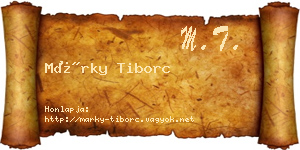 Márky Tiborc névjegykártya